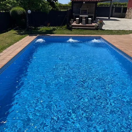 Chalet Casa Con Piscina En Arbo Vigo Exterior foto